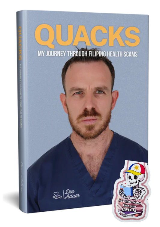 QUACKS BY DOC ADAM BOOK WITH A MAGNETIC BOOKMARK